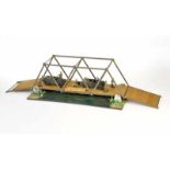 Large Bridge Construction with 2 Vehicles VW 1:24 + 6 Soldiers, Germany + Germany pw, plastic,