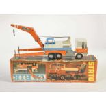 MS Brandenburg, Crane Truck Strato, GDR, tin, min. paint d., box C 2-, crack on side-window,