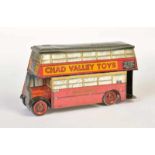 Chad Valley, Biscuit Box Bus, England, tin, paint d., C 3Chad Valley, Keksdosen Bus, England, 26 cm,