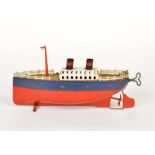 Boat, tin, cw ok, flag missing, C 2-Boot, 22 cm, Blech, UW ok, Fahne fehlt, Z 2-- - -21.50 % buyer's