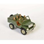 Ehri, Military Jeep with 6 Soldiers, GDR, tin, cw ok, min. paint d., front part loose, otherwise