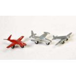 Schuco, 3 Piccolo Planes 780, 781 + 784, W.-Germany, 1:90, diecast, part. paint d., originals of the