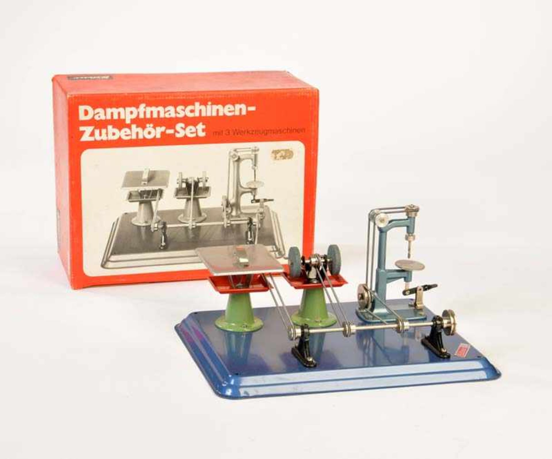 Wilesco, 3 Tool Machines, W.-Germany, tin, box C 1, as newWilesco, 3 Werkzeugmaschinen, W.-