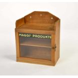 Glass Cabinet "Maggi's Produkte", wood, min. traces of age, C 1-2Glasvitrine "Maggi's Produkte",