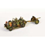 Hausser, Sedan Car Wehrmacht with PAK WH 733, Germany pw, tin, cw stiff, coupling modified, number