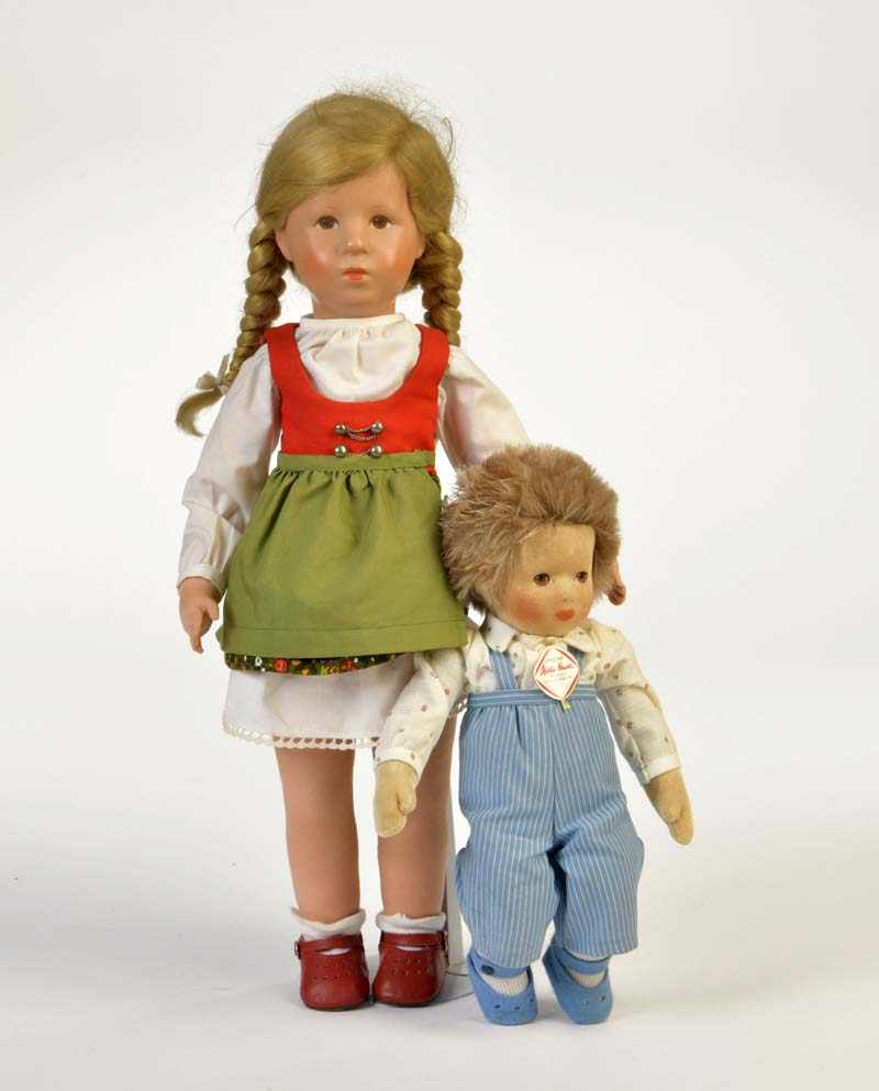 Käthe Kruse Doll from 1973 + Hanne Kruse Model, Germany, C 1/1-Käthe Kruse Puppe von 1973 + Hanne