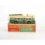Joustra, Trolley Bus "Geant", France, tin, min. paint d., rods loose, battery case cover missing,