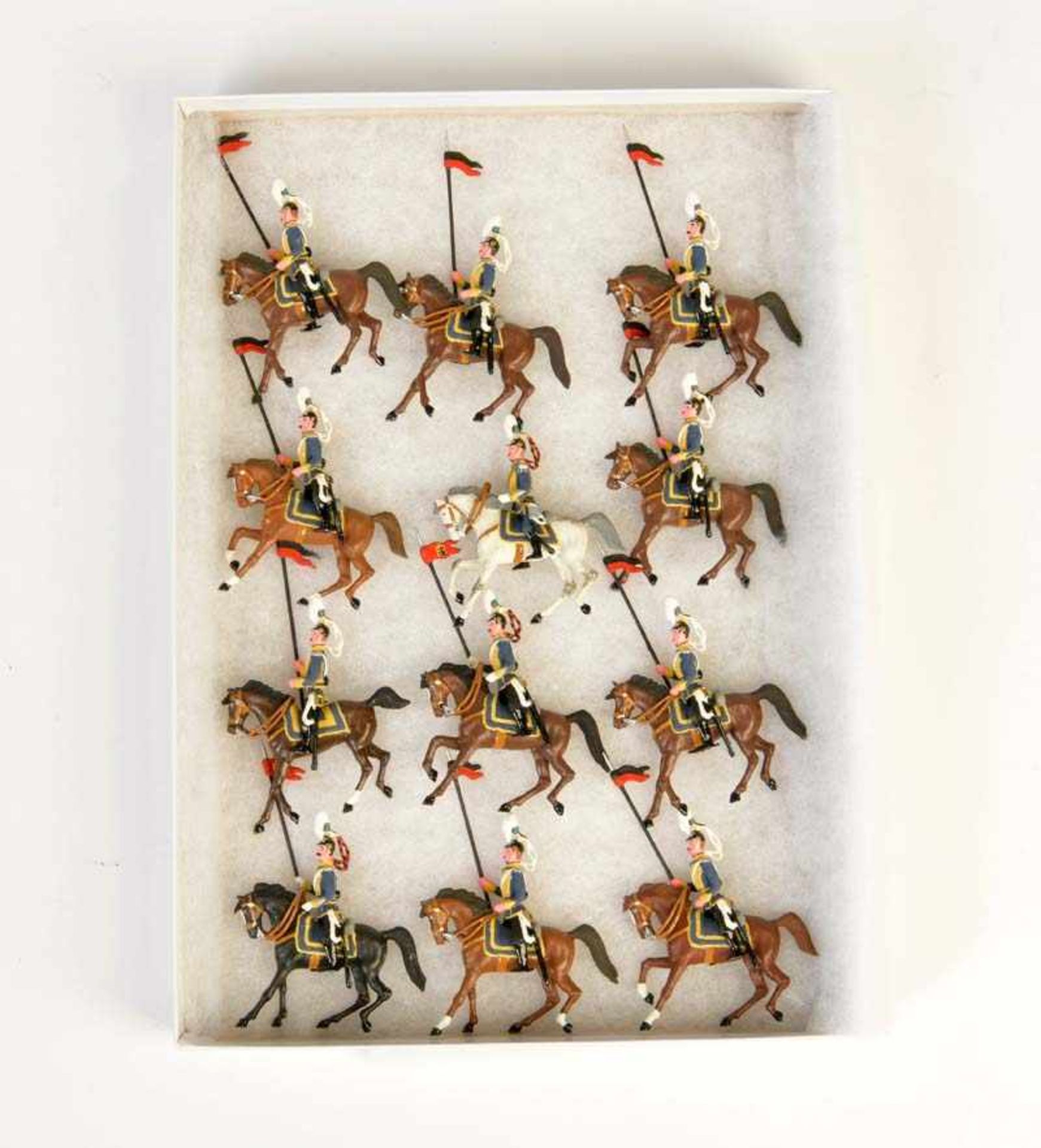 Heyde, 12 Horsemen, Germany pw, out of pewter, original painting ?, very good conditionHeyde, 12