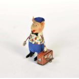Schuco, Piglet with Suitcase, Germany, C 1-Schuco, Schweinchen mit Koffer, Germany, 12 cm, Z
