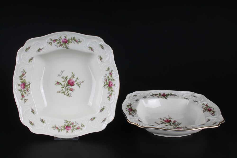 Rosenthal Sanssouci Elfenbein Moosrose, umfangreichen Speiseservice,48-teilig, Porzellan, am Boden - Image 5 of 8