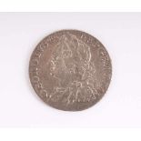 6 Pence England 1758 Silbermünze, Silber, GEORGIUS II, Umlaufmünzen, Ø 25 mm, Gewicht 6 g