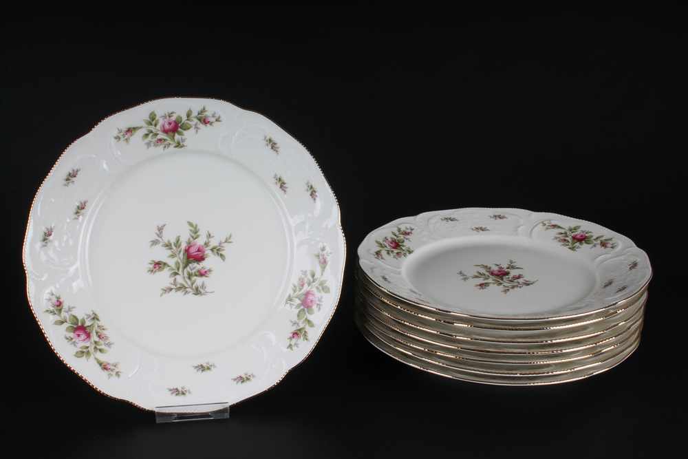 Rosenthal Sanssouci Elfenbein Moosrose, umfangreichen Speiseservice,48-teilig, Porzellan, am Boden - Image 4 of 8