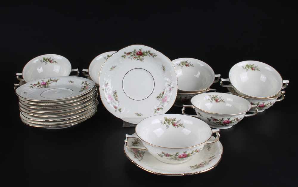 Rosenthal Sanssouci Elfenbein Moosrose, umfangreichen Speiseservice,48-teilig, Porzellan, am Boden - Image 7 of 8