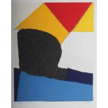 Walter FUSI (1924-2013) abstrakte Lithographie, handsigniert, Lithographie abstrakte Komposition,