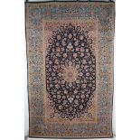 Isfahan Perser Teppich handgeknüpft 243 x 154 cm,Orientteppich, Wolle, feine Knüpfung, Fransen