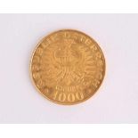 1976 Goldmünze 1000 Schilling Österreich Einsetzung der Babenberger 976-1976,GG 900 Gelbgold,