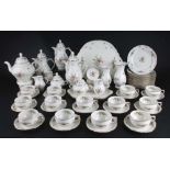 Rosenthal Sanssouci Elfenbein Moosrose, umfangreichen Kaffeeservice,66-teilig, Porzellan, am Boden