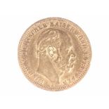 20 Mark Gold 1873 A Wilhelm Kaiser König v. Preussen Stempelglanz Goldmünze Deutsches Reich,