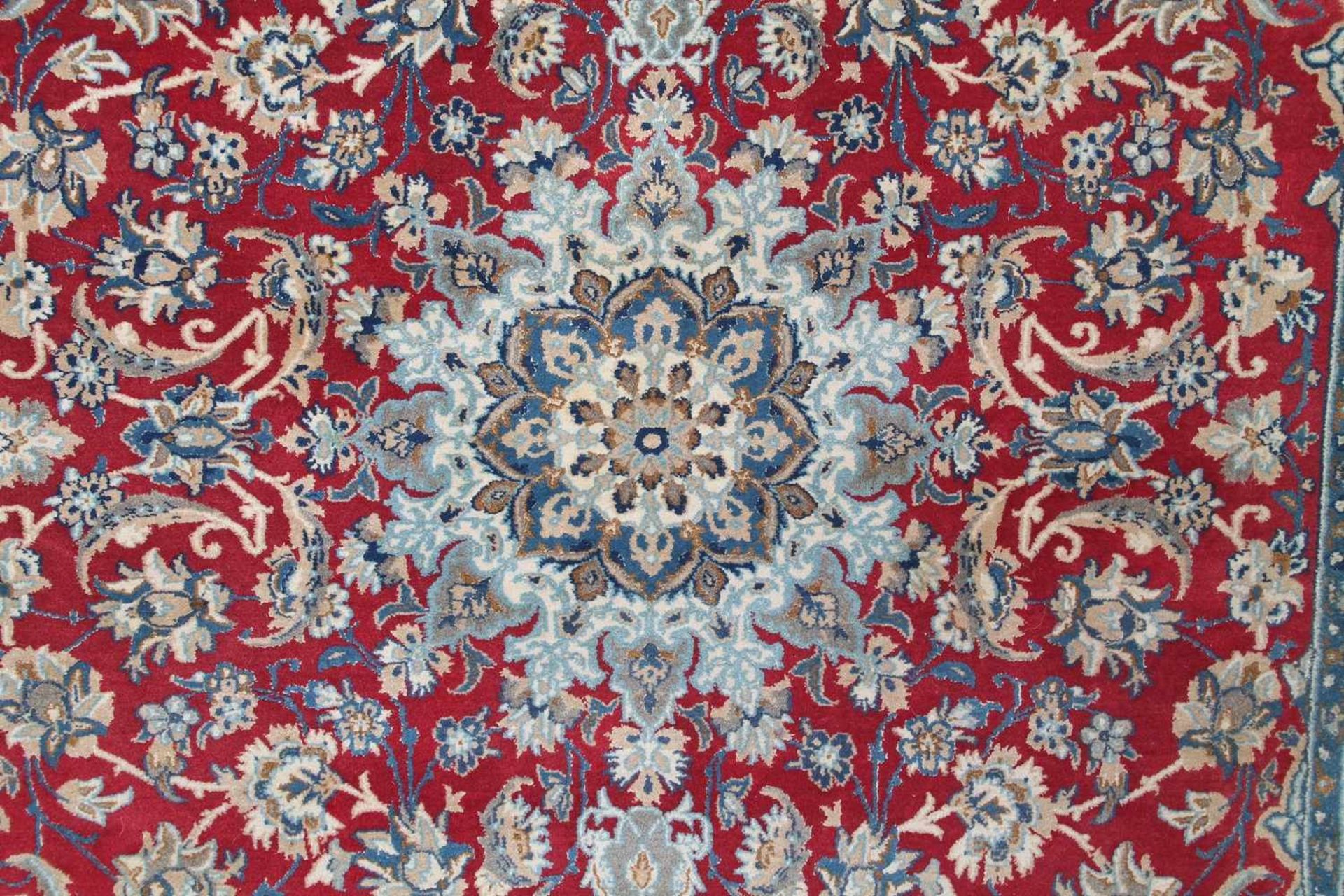 Großer Nain Teppich, Iran Wolle mit Seide,handgeknüpfter Teppich, Wolle mit Seide, 327 cm x 207 - Bild 5 aus 6