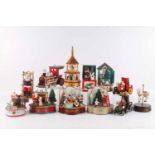 10 weihnachtliche Spieluhren u.a. von ENESCO & LUSTRE FAME,Höhen 28 cm und kleiner,3x aus Holz und