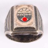 Wehrmacht Ring - Afrikakorps DAK 1941 in 800 Silber,Afrikakorps DAK 1941 silver ring800 Silber Ring,