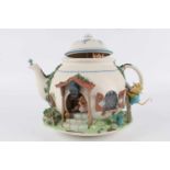 Spieluhr Teapot Bungalow von ENESCO,H 18 cm x D 17,5 cm, aus Kunststoff, 20. Jh., Strombetrieb,