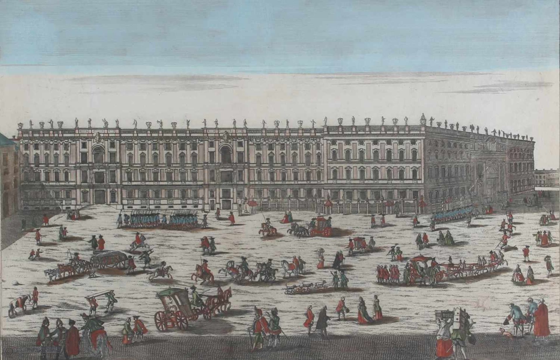 Georg Balthasar PROBST (1732-1801) Königliches Schloss mit Paradeplatz in Berlin No.42, - Bild 2 aus 4
