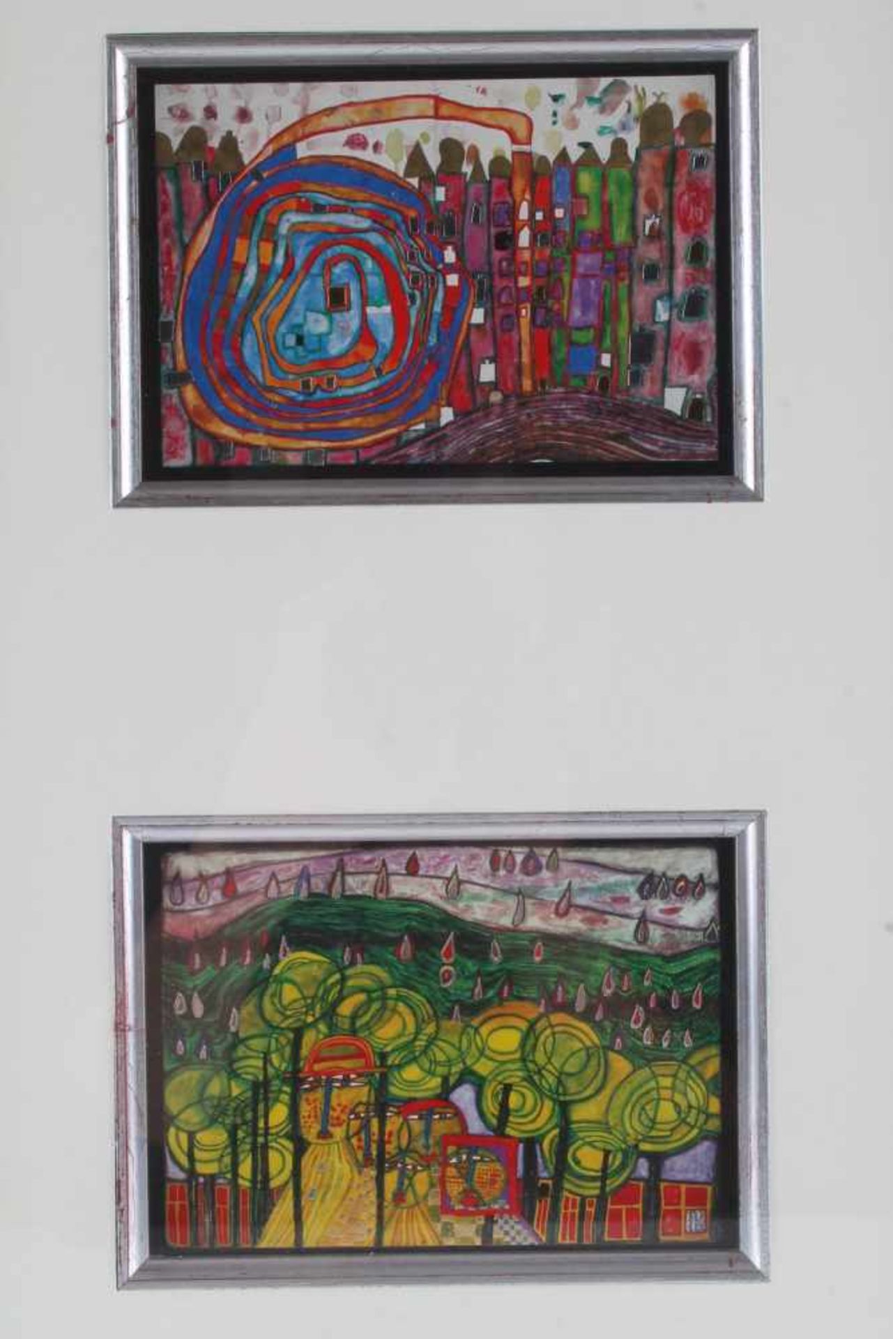 Friedensreich HUNDERTWASSER (1928-2000) - 4 Kunstkarten mit Folienprägung, alle 4 Kunstkarten - Bild 4 aus 6