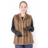 Nerzweste, Nerzjacke, Pelzjacke, hellbraun Gr: 38Mink fur Vest, Mink Jacket, l. Brown Size M/Lsehr