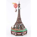 Große Spieluhr Vive la France von ENESCO, Pariser Eifelturm,H 43 cm x B 24 cm x T 23 cm, aus