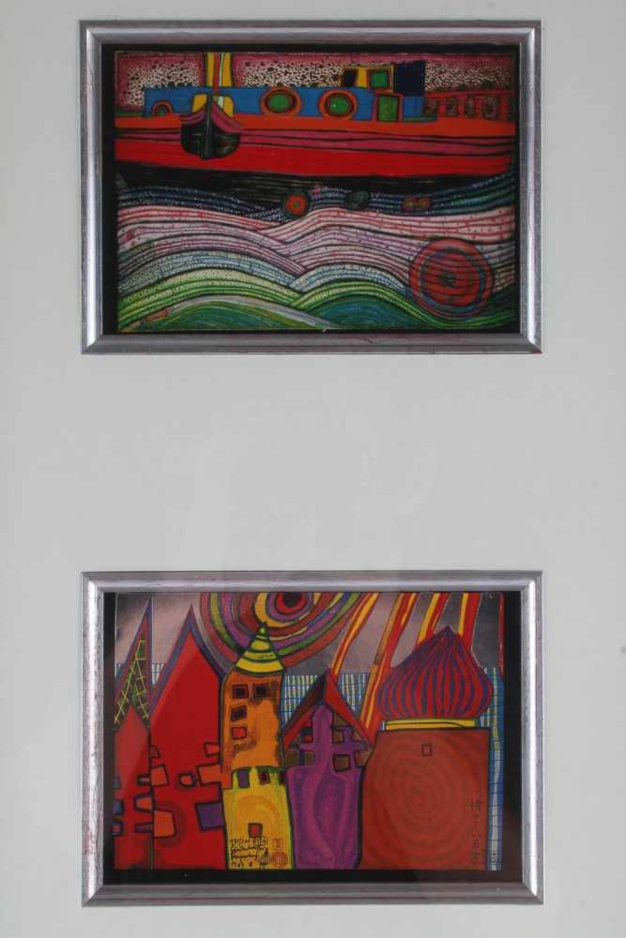 Friedensreich HUNDERTWASSER (1928-2000) - 4 Kunstkarten mit Folienprägung, alle 4 Kunstkarten - Bild 3 aus 6