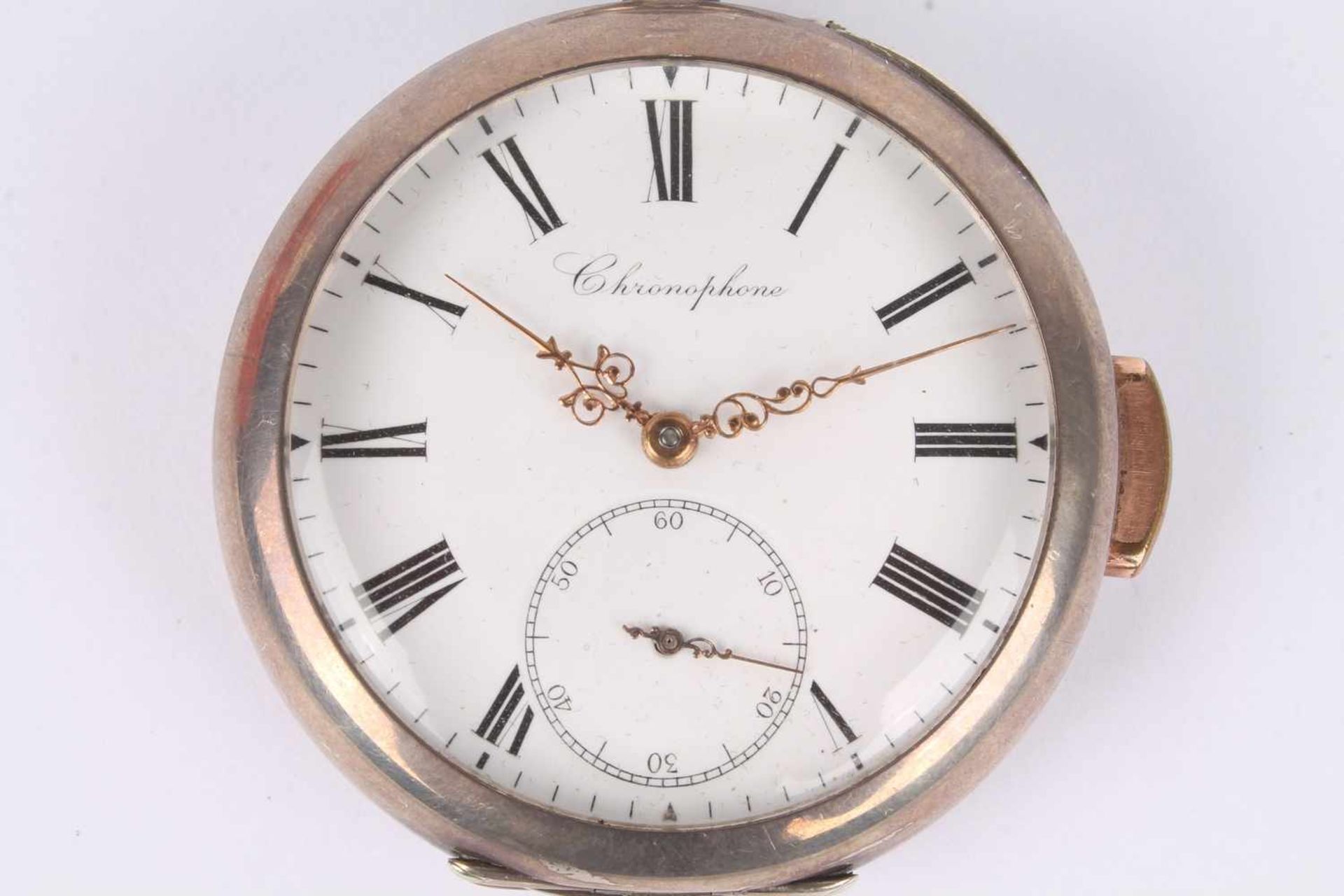 Repetier Taschenuhr um 1900, Silber, Chronophone,Repeater pocket watch 800 silver ca.. 1900, - Bild 2 aus 6