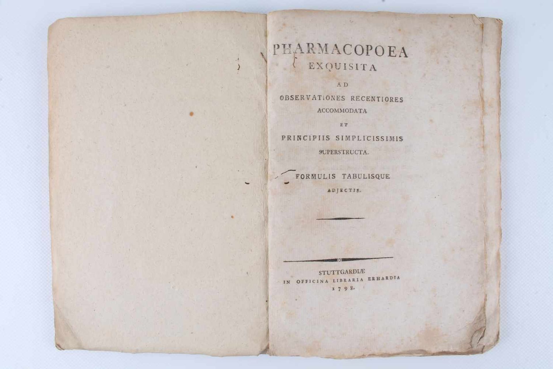 Antiquarisches Buch von 1798 - Pharmacopoea Exquisita ad Observationes recentiores accommodata et