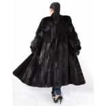 Saga Mink Nerzmantel dunkle braun, Pelzmantel, Gr.:44,Saga Fur Mink Coat ,dark brown, Size : XL,sehr