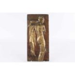 Bronze Jugendstil Frauenakt Relief - Monogrammist um 1920,Bronzerelief, 29,5 x 14 cm, u. links