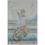 Magie di Caltagirone - Lithografie - italienischer Monogrammist von 1998, handsigniert,Lithografie/