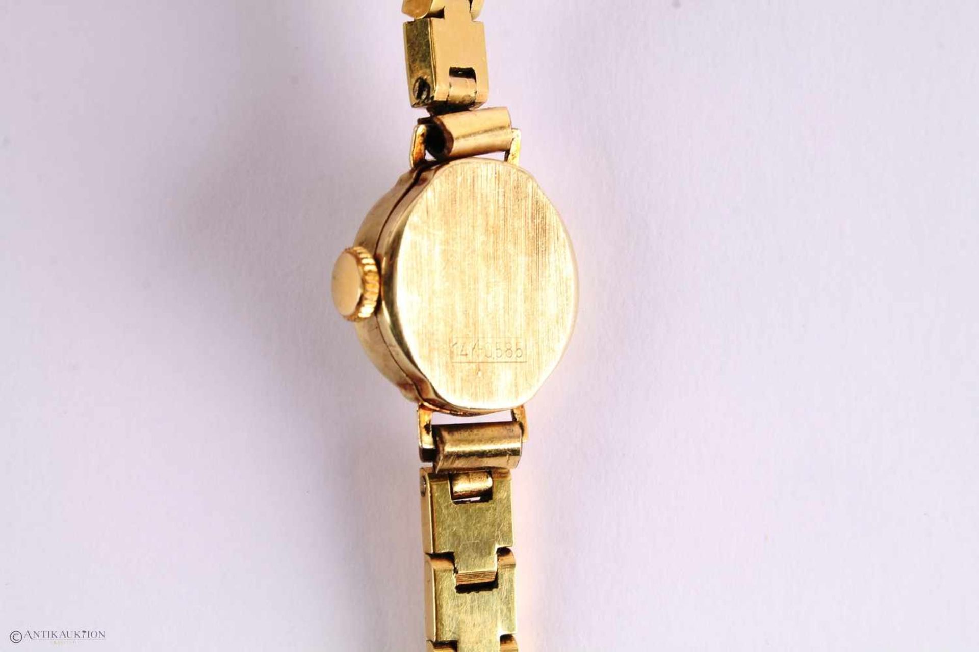 585 Gold Damenarmbanduhr von Excellent,GG 585/000 Gelbgold DAU, mechanische Damenarmbanduhr mit - Bild 4 aus 4
