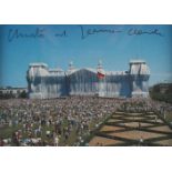 CHRISTO & JEANNE-CLAUDE handsignierte Fotografie des verhüllten Reichstages,Fotografie des 1995