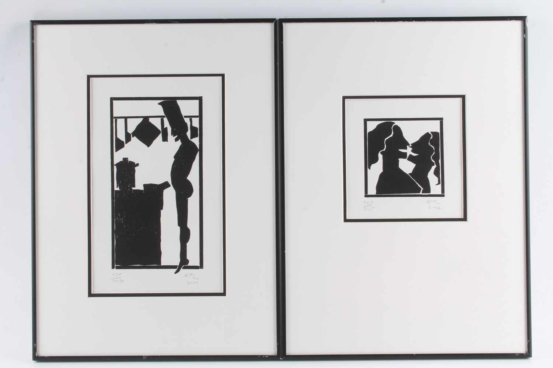 Georg ETTL (1940-2014) - 2 Serigraphie - Der Kuss & Der Koch,Siebdruck auf Papier, Darstellungen - Bild 2 aus 4