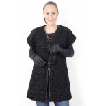 Persianer Pelzweste, Pelzjacke, schwarz, Gr.:42black Persian Lamb Skin Vest, Fur Jacket, Size: XL,