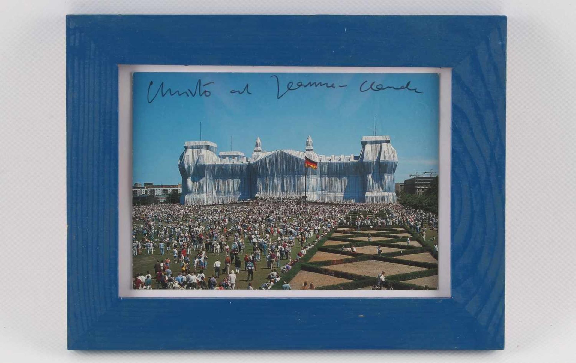 CHRISTO & JEANNE-CLAUDE handsignierte Fotografie des verhüllten Reichstages,Fotografie des 1995 - Bild 2 aus 3