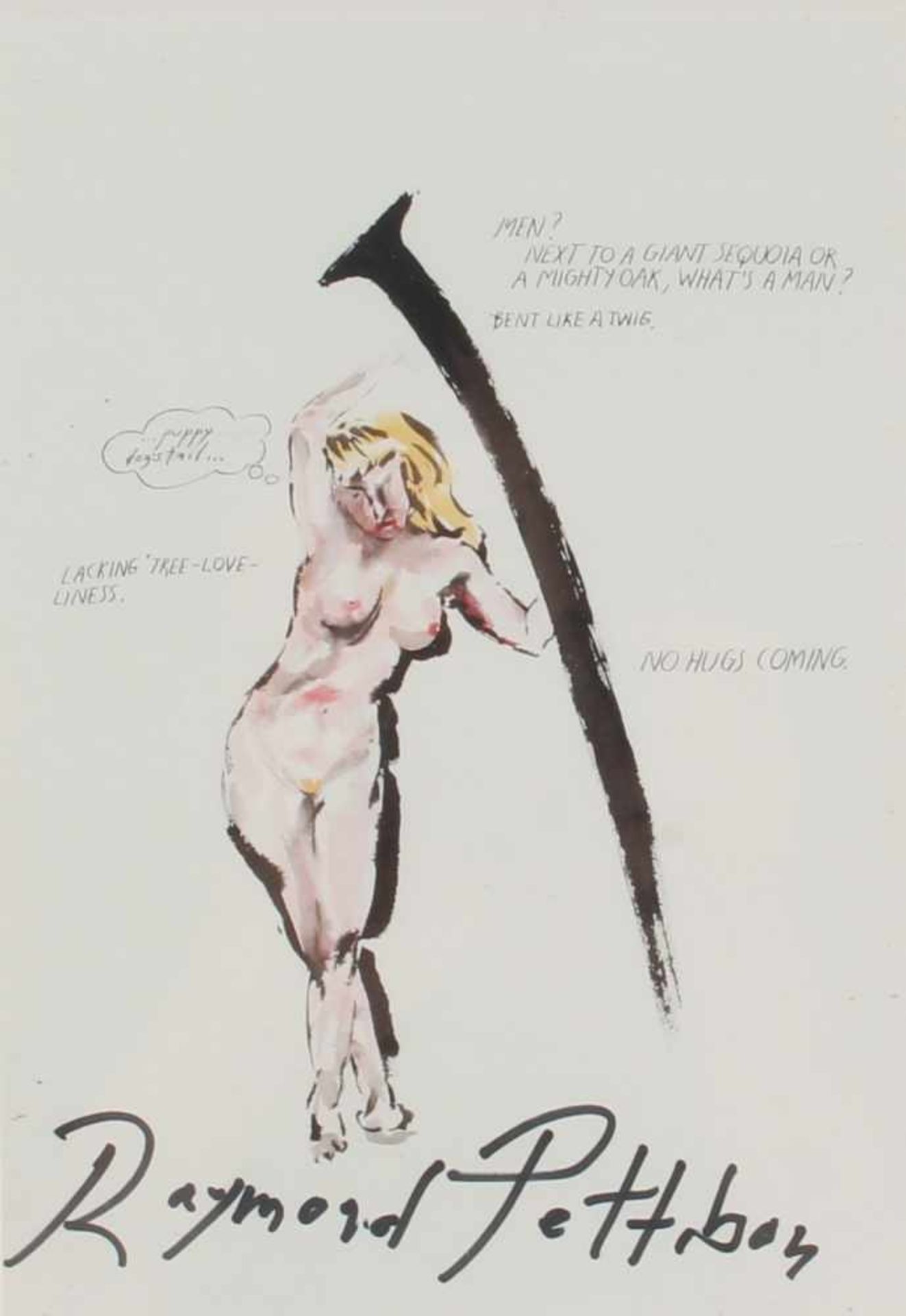 Raymond PETTIBON (*1957) Multiple weiblicher Akt ,Multiple/Druck, Darstellung eines weiblichen