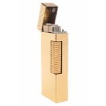 Dunhill Rollagas Feuerzeug, Patentnr. 24163, vergoldet, H 6,5 cm x B 2,5 cm x T 1,3 cm, Funktion,