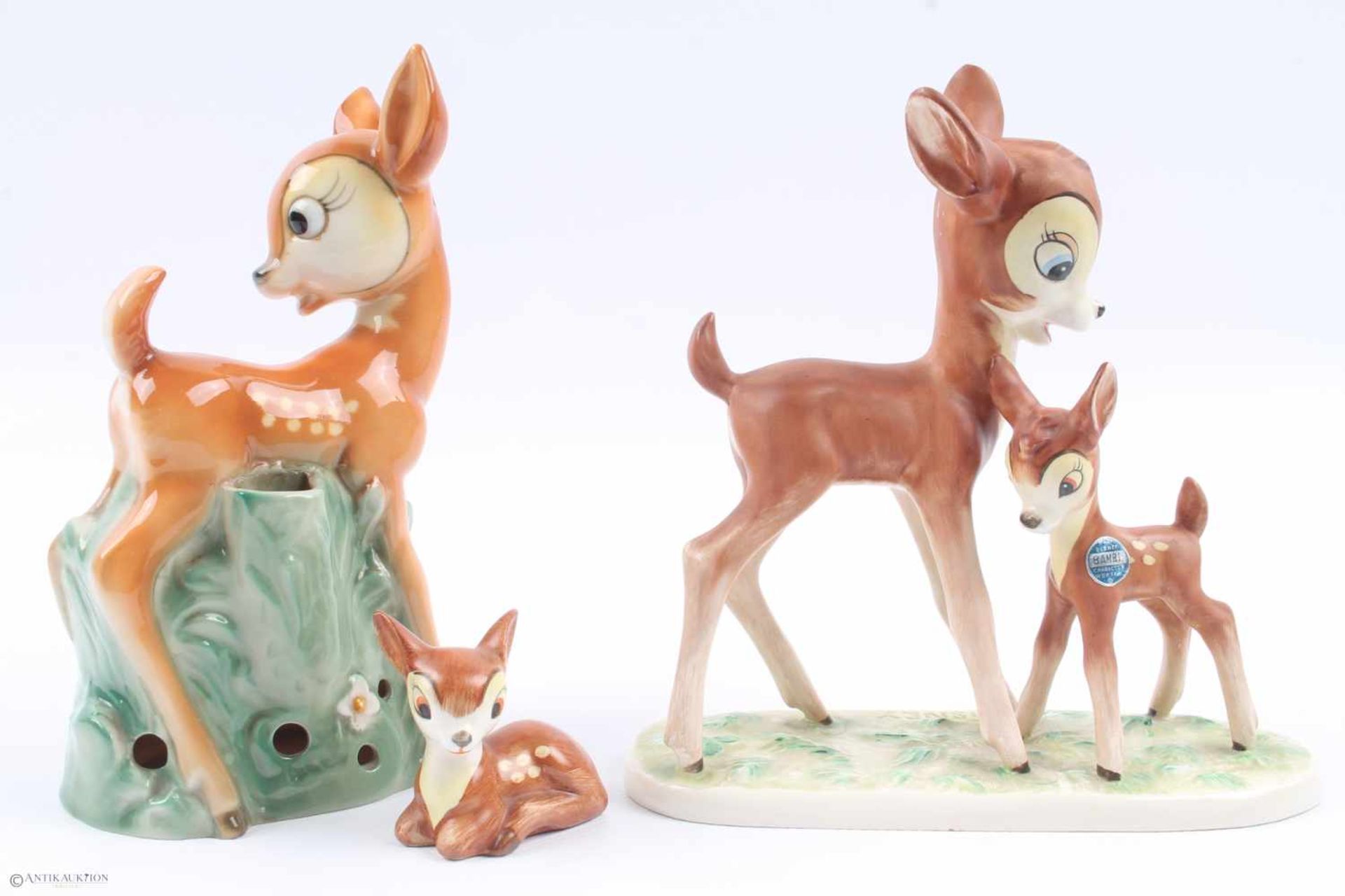 Goebel / Hummel - 3 Porzellan Figuren Disney Bambi, Porzellan, 50/60er Jahre, 18 cm und kleiner,