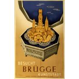 Travel Poster Visit Bruges Belgium