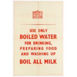 Propaganda Poster Boiled Water WWII UK Home Front