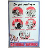 Advertising Poster National Savings Coal Production Economy UK