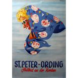 Travel Poster St Peter Ording Sea Resort Germany