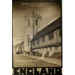 3 Travel Posters England Dover Canterbury Stratford-upon-Avon