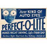 Advertising Poster PerfectOLite Crazy Eyes Car Headlights